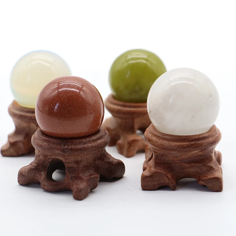 Wholesale 20/25/30mm Mix color Natural Crystal Ball Stand for Small sphere