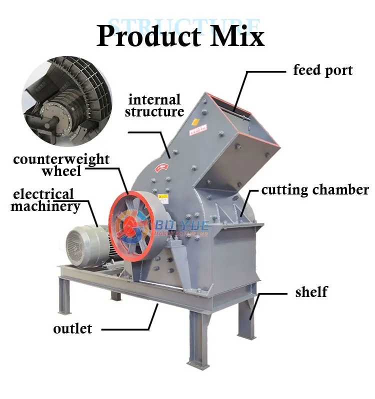 Small glass bottle beer bottle crusher granite pebble sand making machine