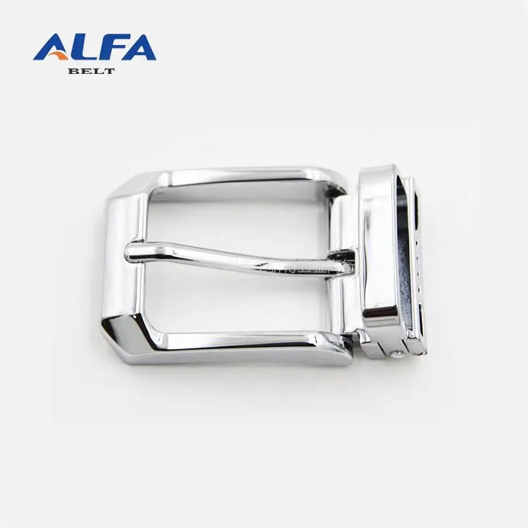 Оптовая продажа качественных изделий Alfa, металлическая пряжка, индивидуальный дизайн, серебристые мужские пряжки для ремня с логотипом