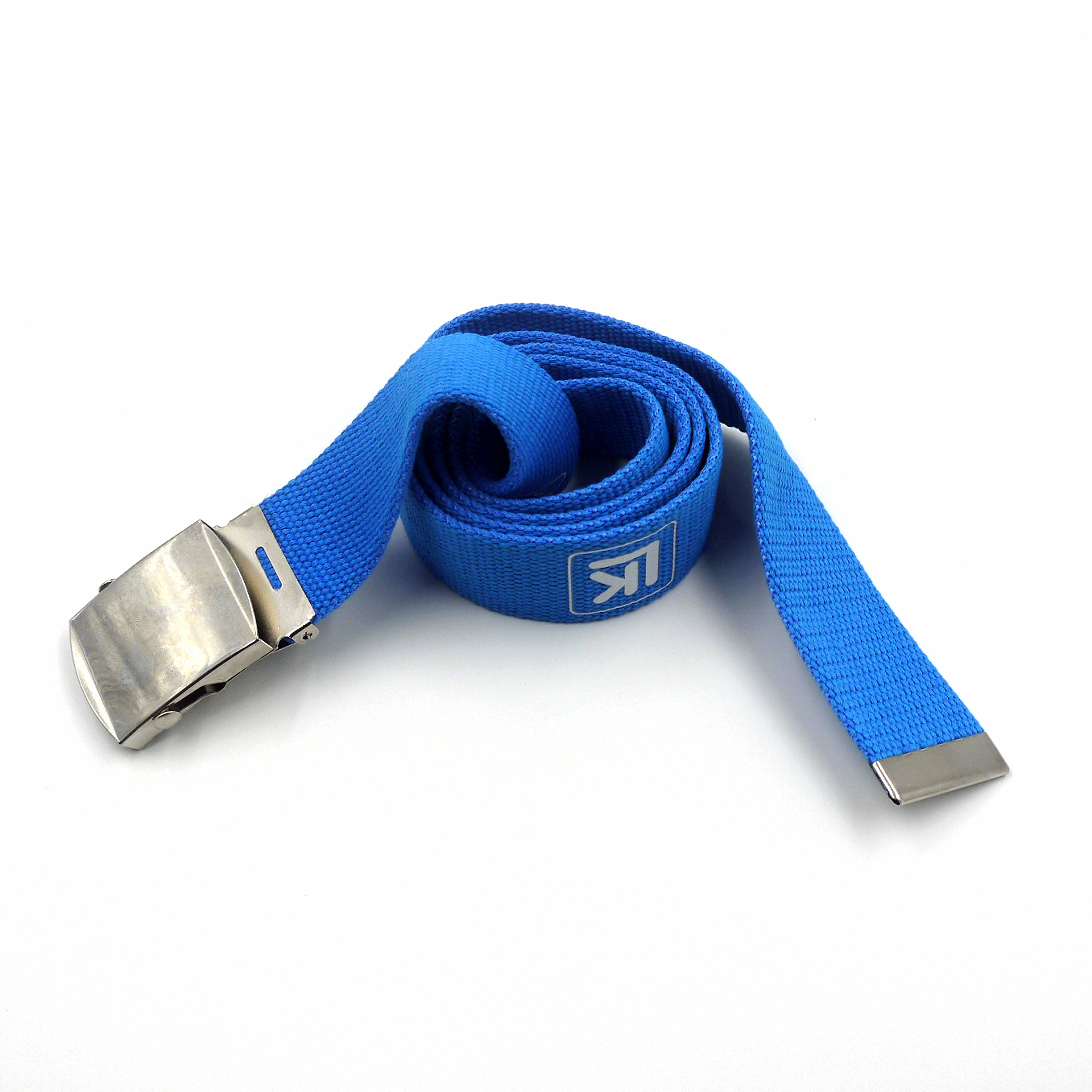 Custom Logo belt Digital Printed Polyester Woven Braided Belt With Hallow Buckle