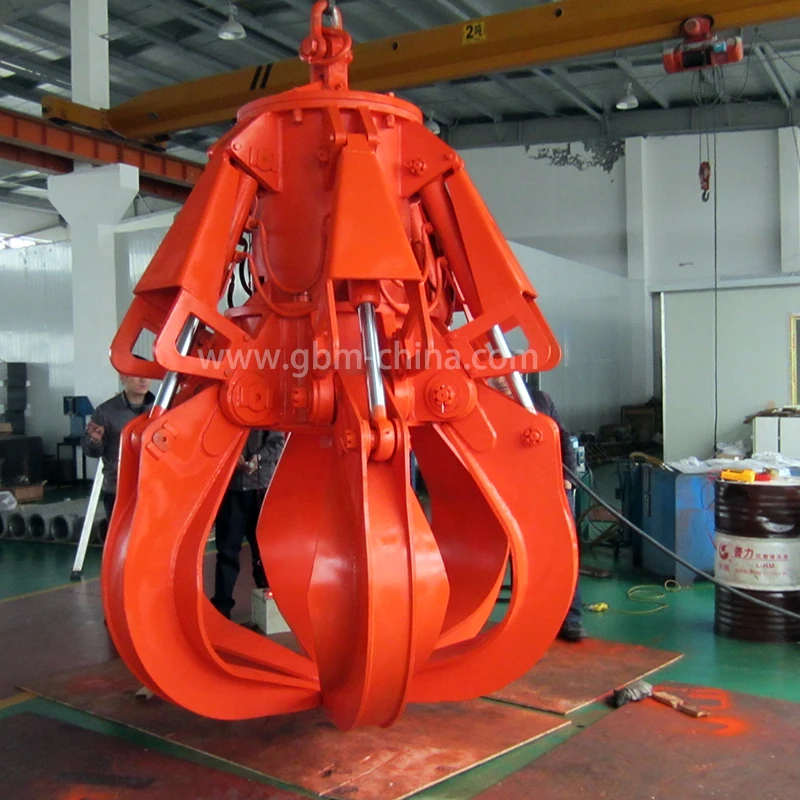 GBM electric hydraulic orange peel scrap metal grab bucket
