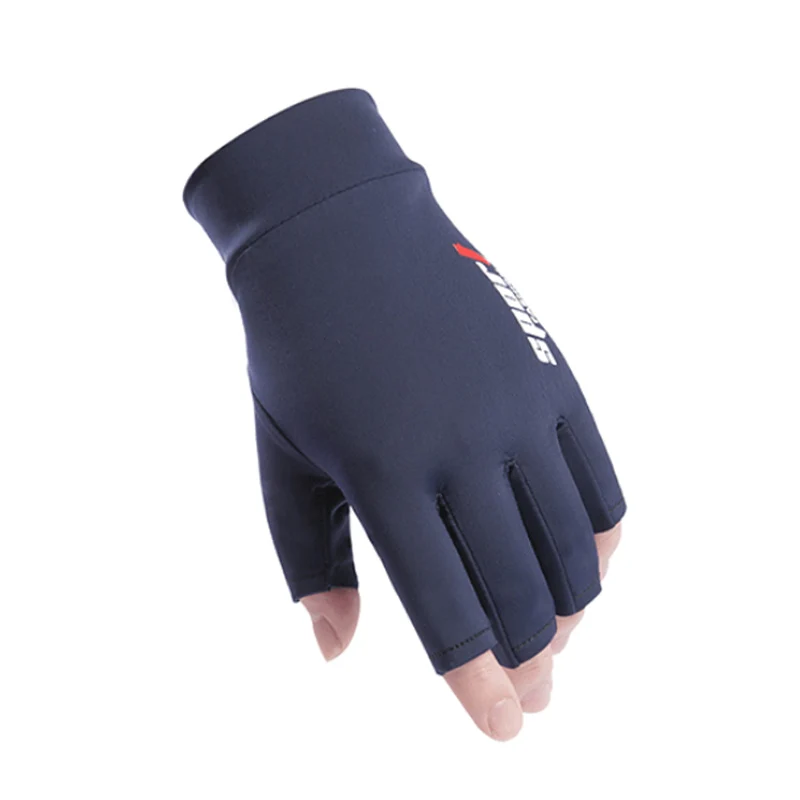 
Nylon Ice Silk Fingerless Gloves Fishing Outdoor Sunscreen Breathable Stretch Glove Lightweight Cycling Bike Gloves Summer 