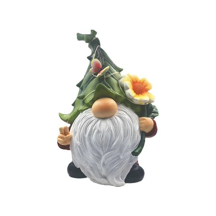 Newest folk crafts Design  Christmas Gnome Flower Solar Panel  Valentine Gnomes Easter  Christmas Gnome Ornaments