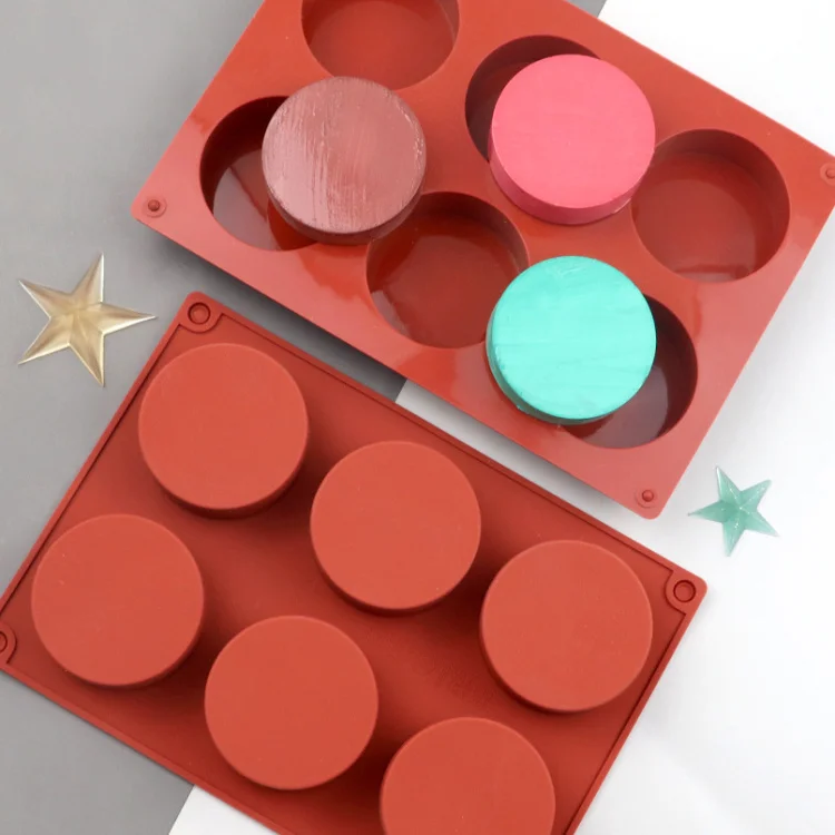 Wholesale 6 Holes Baking Cylinder Silicone Molds for Chocolate Covered Cookie