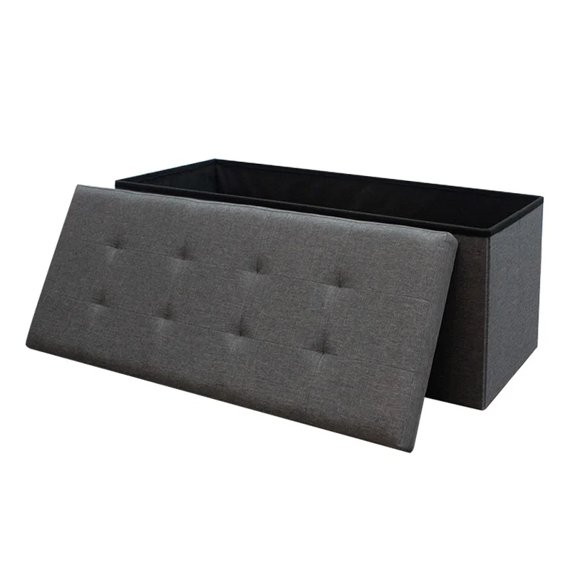 Living room furnitures fabric stool storage bedroom foldable storage bench ottoman