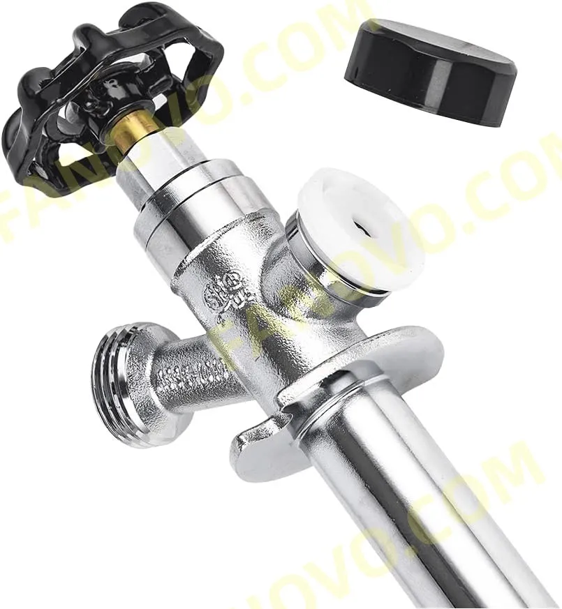 6-in L x 1/2-in Brass Anti-siphon Multi Turn Sillcock   Frost Free Sillcock  with chormed body