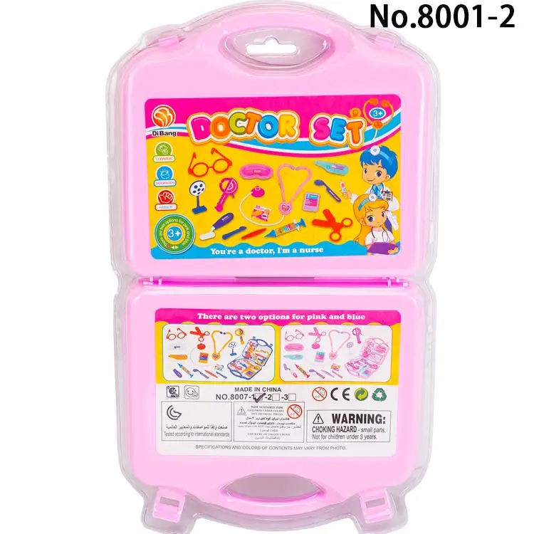 Customizable Kids Play House Plastic Toys Doctor Set  portable kids family doctor play set toys