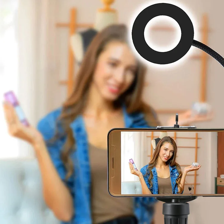 Professional Photography LED Selfie Ring Light Phone Holder Ring Lamp Fill Light For Makeup Video Live Studio