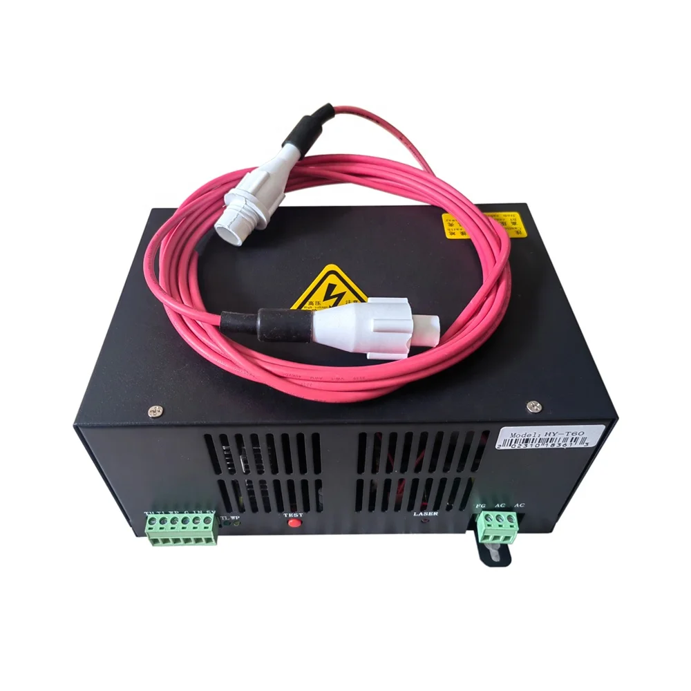 60W Laser Power Supply HY-T60 For 40W 50W 60W CO2 Laser Tubes