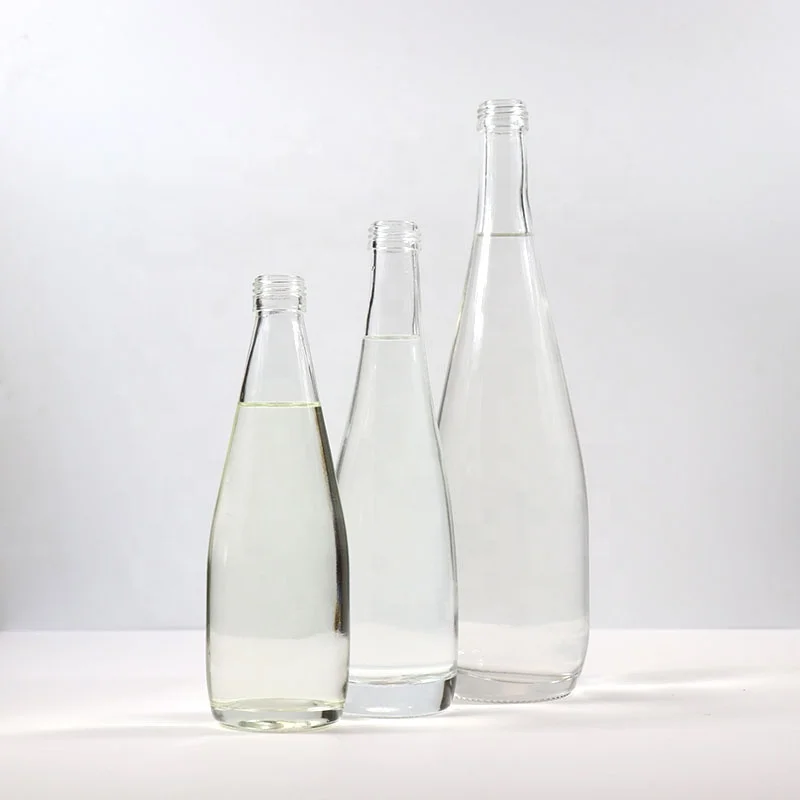 Классические стеклянные бутылки с длинным горлышком для крепких напитков 330 мл 500 750 плоские виски бурбона джина текилы бренди энергетических
