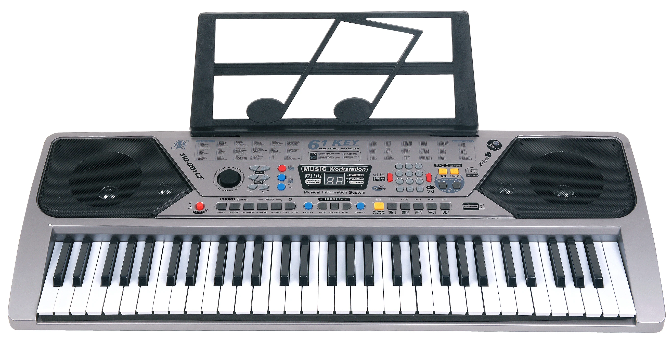 Электронная клавиатура, 61 клавиша, цифровое пианино с динамиком для начинающих, электронный орган