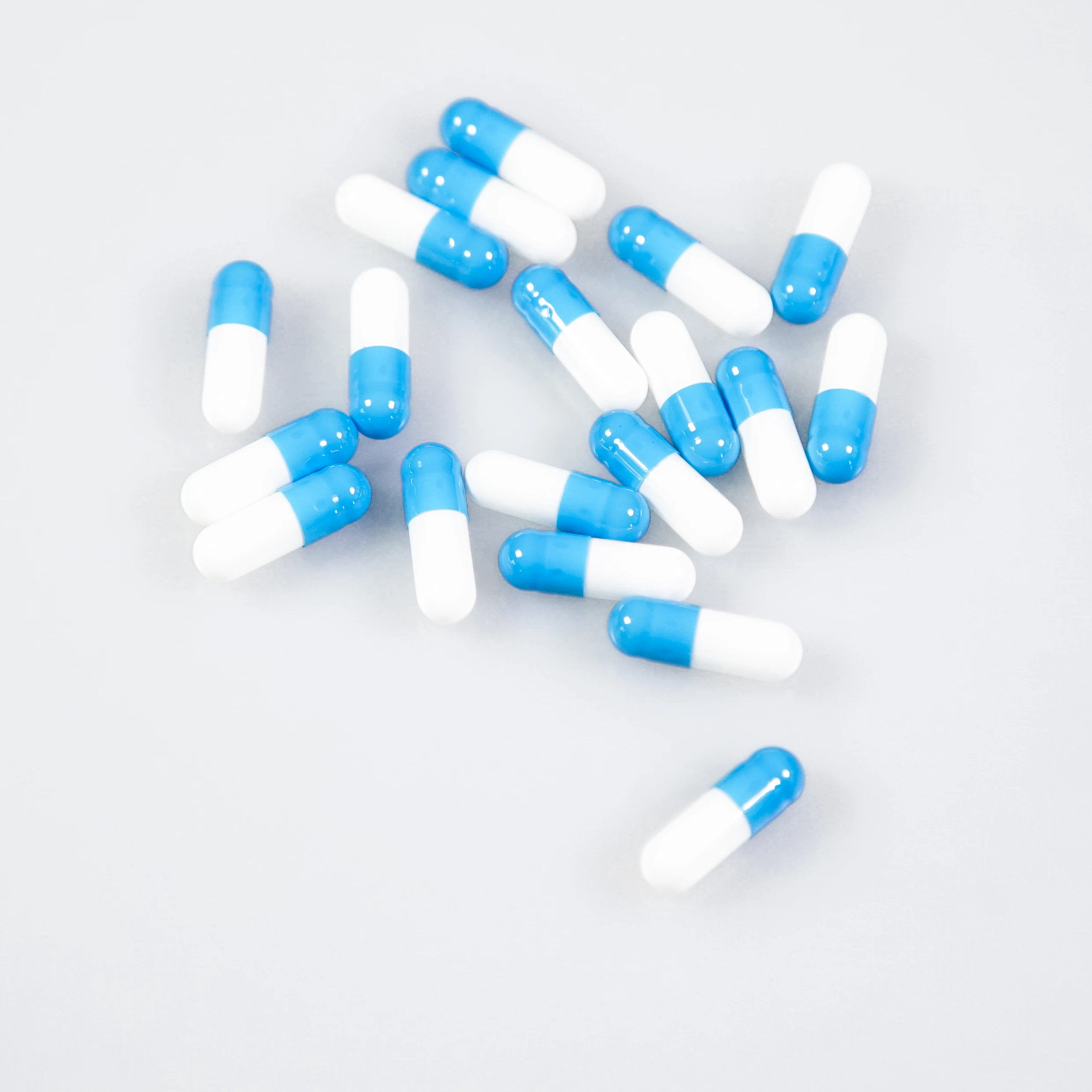 Wholesale Empty Pharmaceutical Capsule Blue White Gelatin Capsule Empty Hard Gelatin Capsules