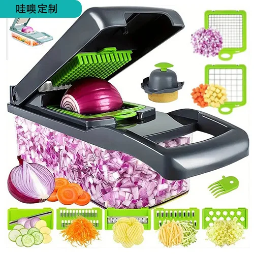 Multi-Functional Kitchen Vegetable Cutter Cross-Border Popular Multi-Purpose Fruit Vegetable Tool Potato Cucumber Slicing
