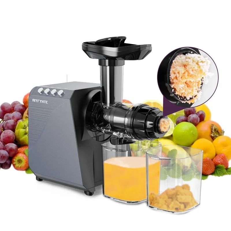 BPA Free Orange Slow Juicer Slag Juice Separation Electric Household Fresh Fruit Vegetable Juicer Multifunctional Slow Juicer