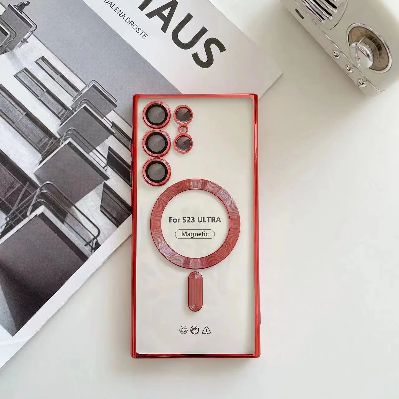 For S23Ultra S23Plus 2023 NEW Luxury For Magesafe Magnetic Charging Case for iPhone14 13 12 11 Pro Plating Shockproof Soft Cover