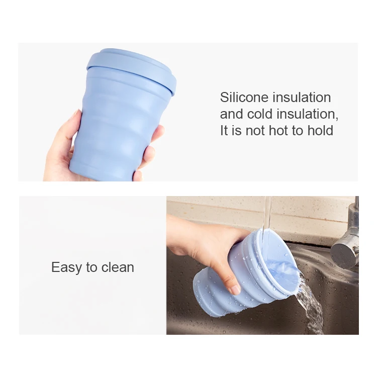 Silicone Collapsible Cup Foldable Drinking Coffee For Travel and Home