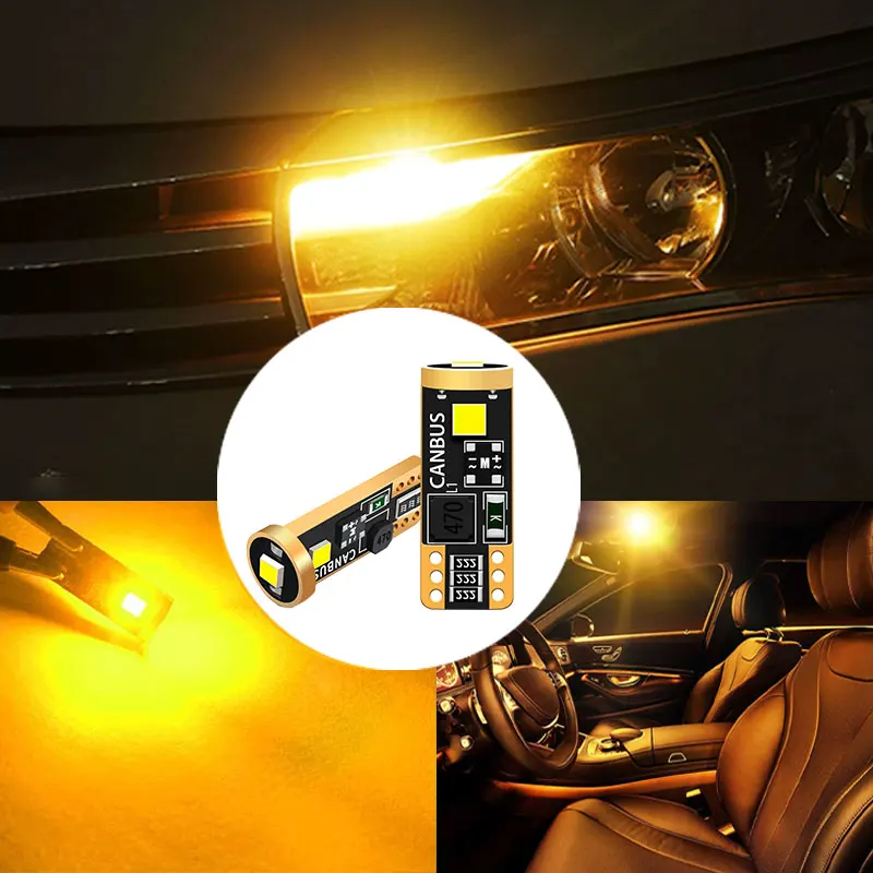 Hot Selling Interior Light 24v  12V 3 Smd Silicone Bulbs Led W5w Led T10 Canbus With Flash Canbus With Multi Color