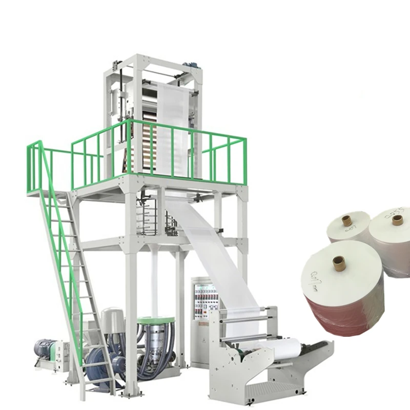 ABA three-layer Co-extrusion wrapping film blown machine plastic HDPE LDPE shrink film blowing extruder machine