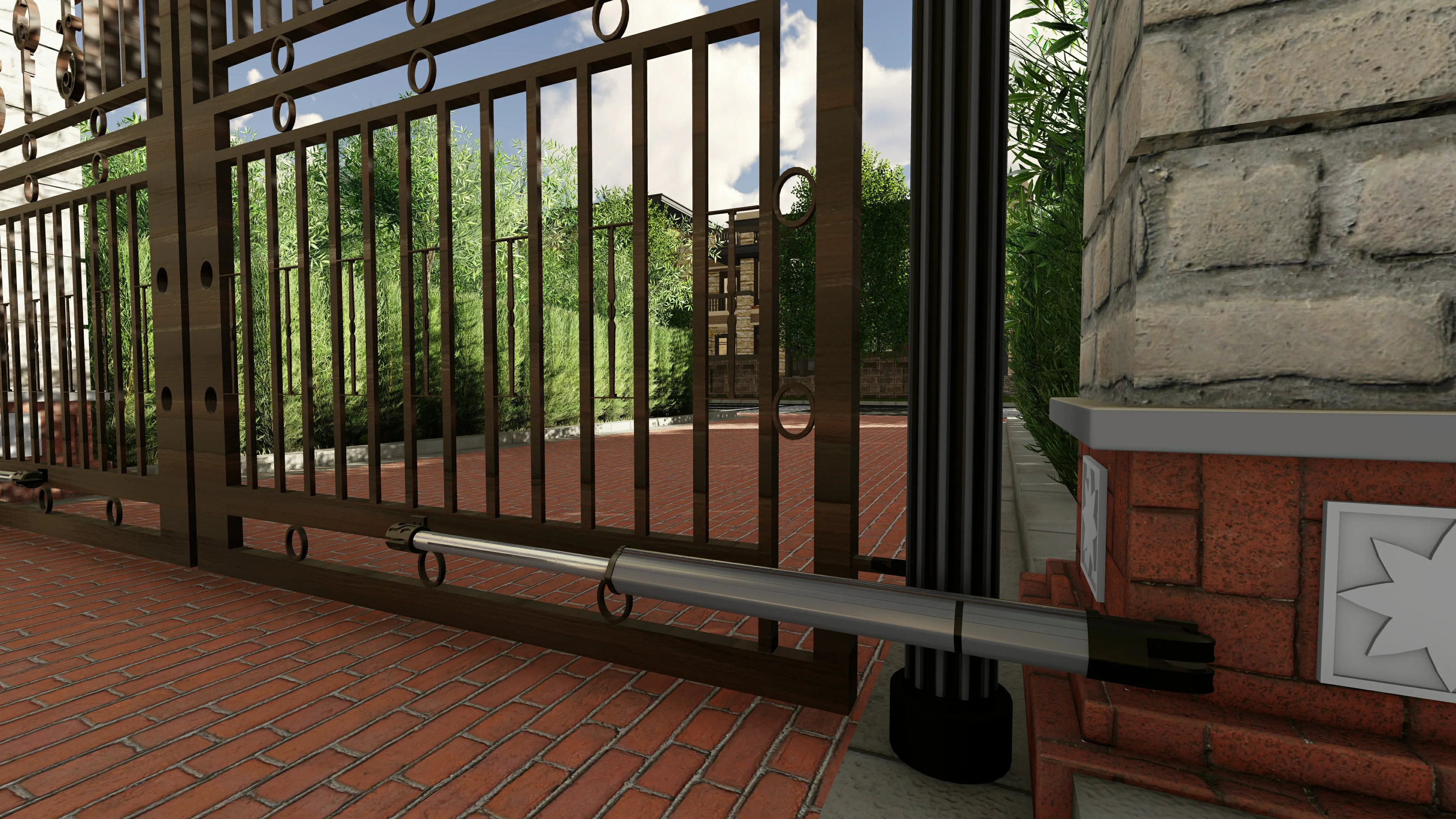 DC12/24V motor with limit switch or stopper 200KG*2 control automatic swing gate opener for Villa /Farm gate