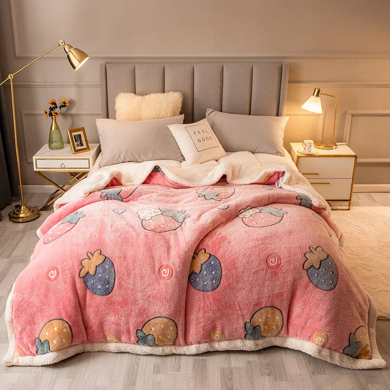 Customized Flannel Fleece Cartoon Print 3D Emboss Super Soft Child Blankets Fur Blankets