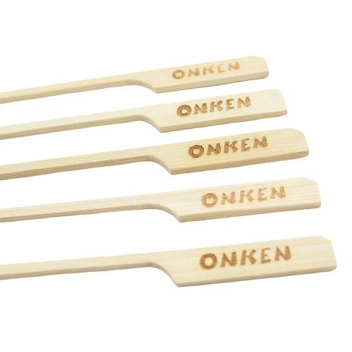 25cm Bamboo Wooden BBQ Skewers Food Bamboo Meat Tool Bamboo Skewers Paddle Sticks Disposable Long Sticks Catering Grill Camping