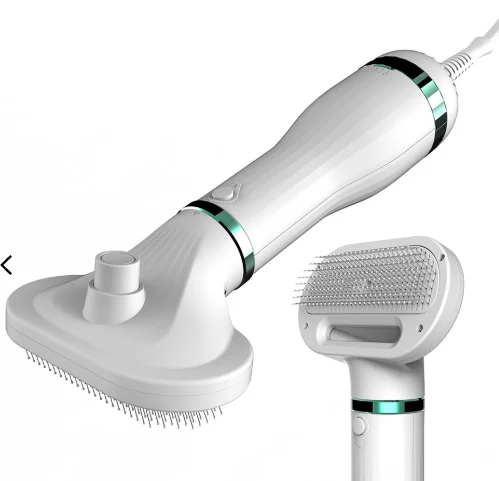 Pet Hair Dryer Dog Slicker Brush With 3 Heat Settings,2-in-1 Professional Pet Grooming Hair Dryer Blower For Small Medium Pets -