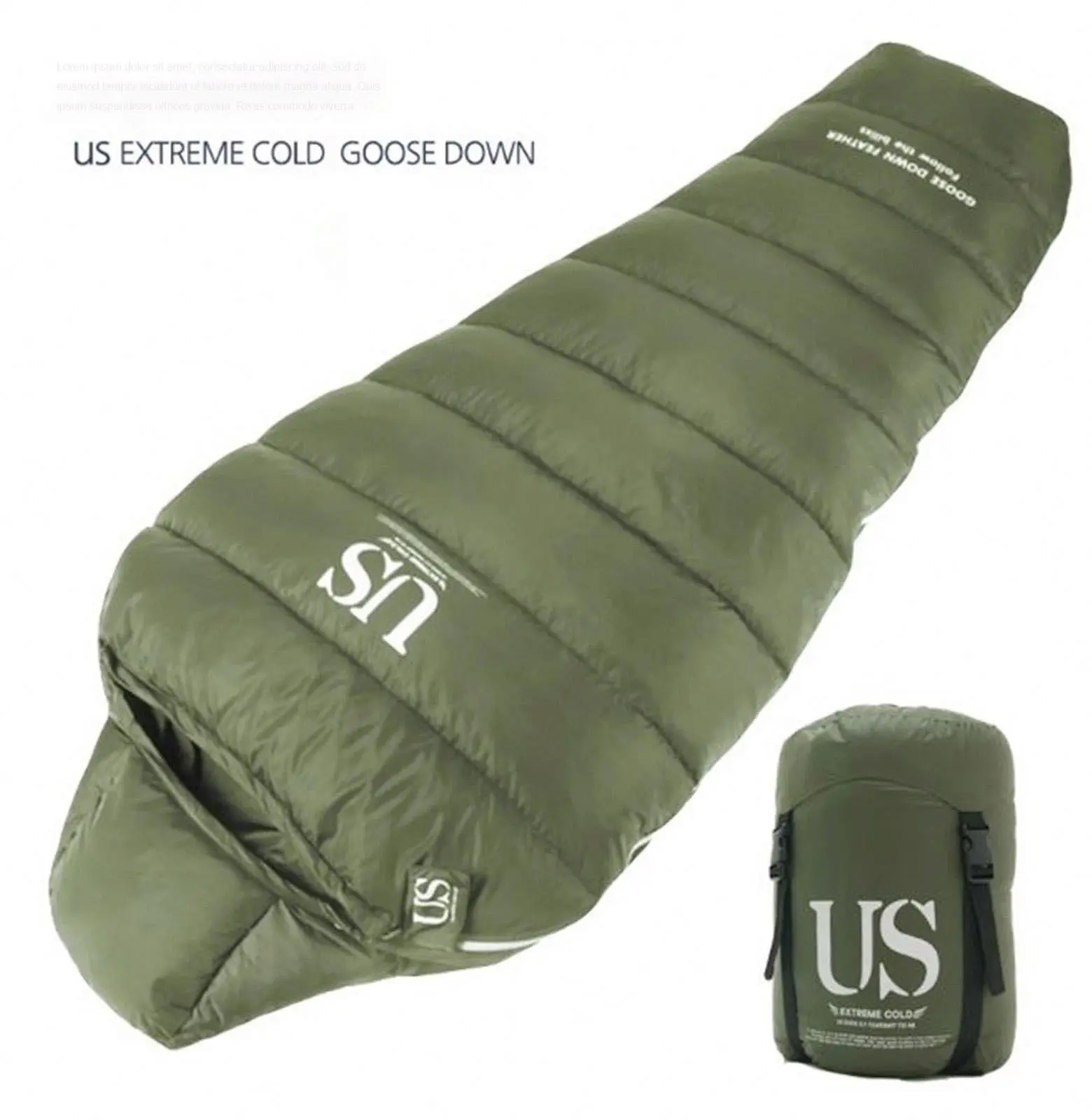 US Extreme Cold High Quality Goose Down Winter  Sleeping Bag for Outdoor Camping