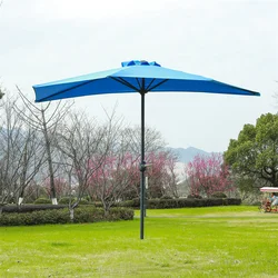 Discount half umbrella balcony cantilever garden patio leisure beach parasol base outdoor cafe umbrella