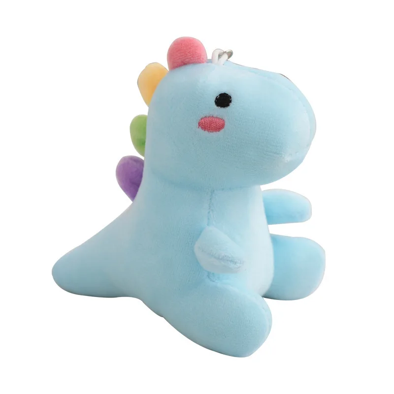 wholesale 12 Cm Cartoon Cute Dinosaur Soft Animal Stuffed Plushie Keychain Custom Keychain Pendants Key Ring Stuffed Animals Toy