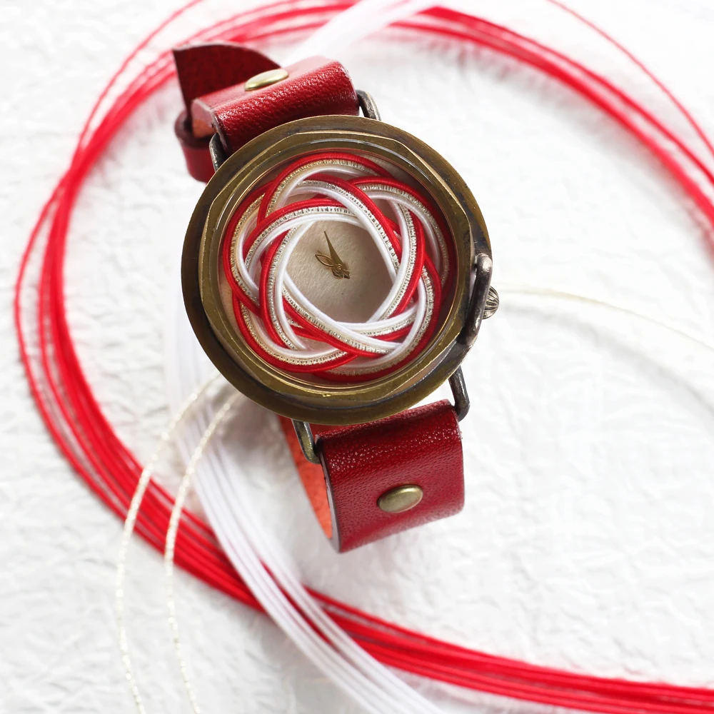 Cultural aesthetic feeling leather quartz watch leather strap wholesale