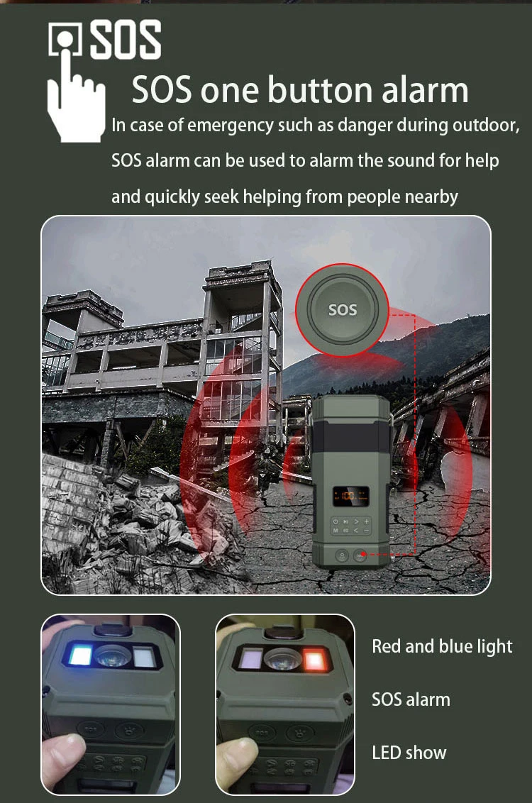 2022 new product Emergency Weather broaast radio Camping light camping light Usb Sd Rechargeable Antenna Fm Radio