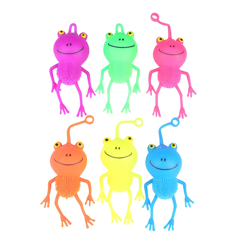 KEHUI Squishy Balls Sensory toy Hot Selling Fidget Toys Colorful Soft Toy Cartoon Frog Puffer Ball For Kids