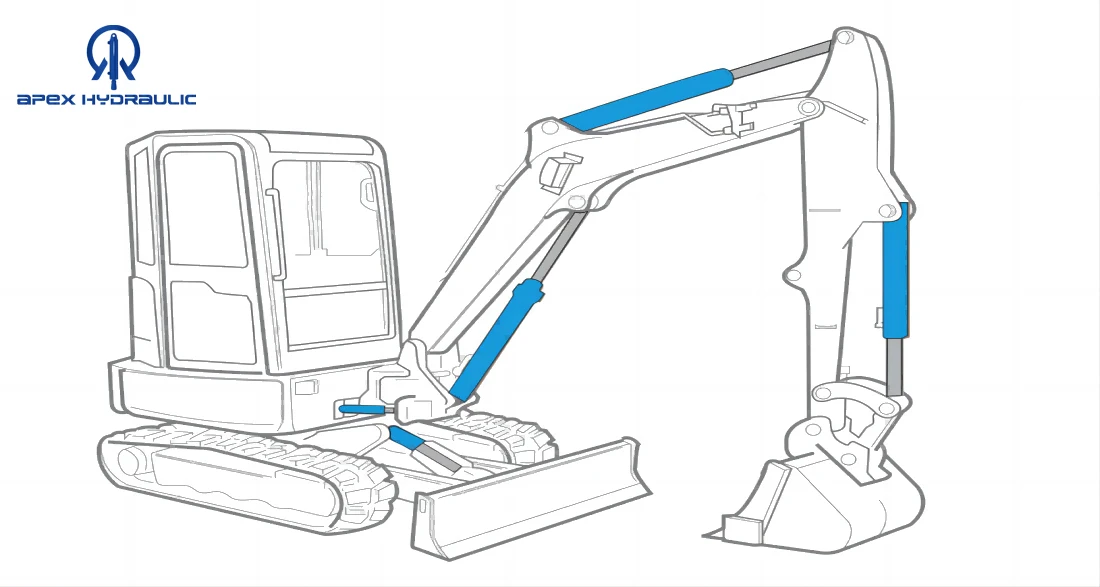5 ton hydraulic cylinder excavator heavy duty hydraulic cylinder