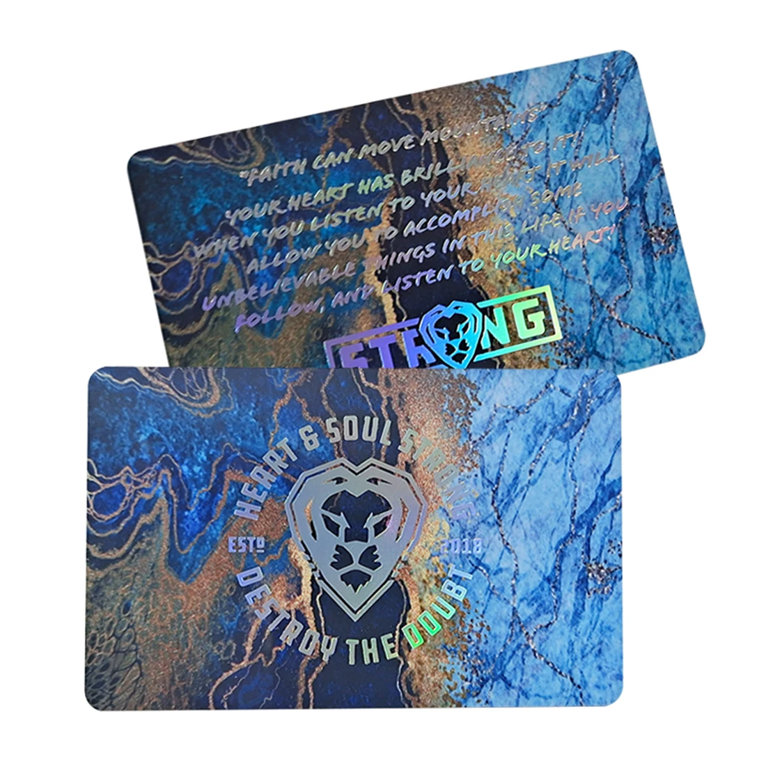 Factory Customized Plastic Material Laser Craft RFID Card PVC Hologram Stamping NFC Business Card