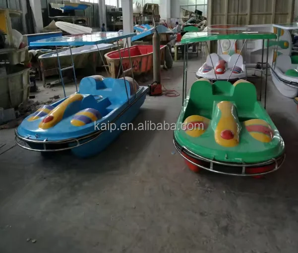 Cheaper Leisure Fiberglass Feet Power Pedal Row Boat for Water Play Entertainment electric Aluminum alloy patrol boat