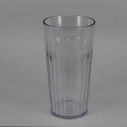 BPA Free Non-slip Stripe Reusable PS Plastic Drink Cups