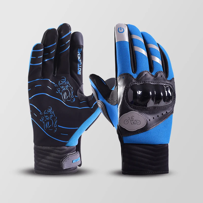 Custom shockproof wear resistant man motorcycle driving bicycle racing knuckle protection gloves