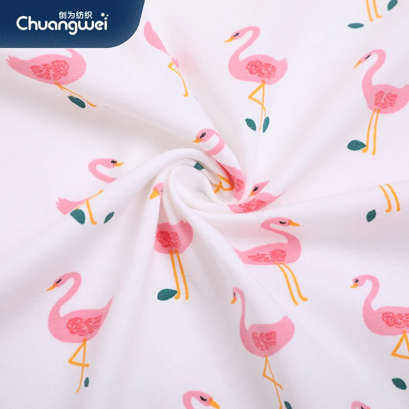Single Jersey Knitted Fabric 95% cotton 5% Spandex 190gsm For