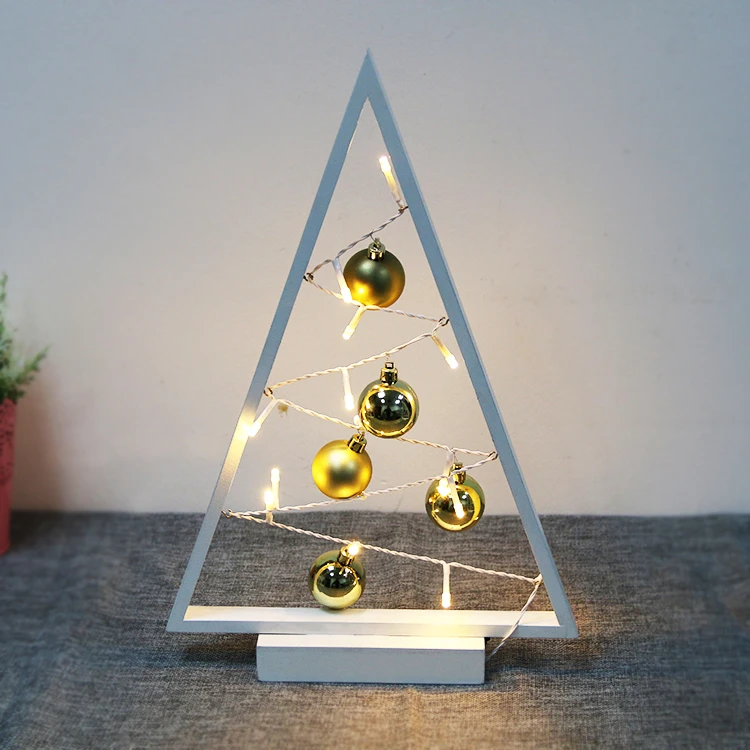 15L Warm White LED Wooden Christmas Tree rustic christmas decorations light