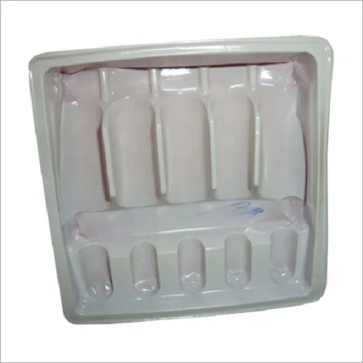 
Eco-friendly Transparent Plastic Ampoule Tray Disposable Medical Steroid 10ml Vial Box Blister Vial Pack 