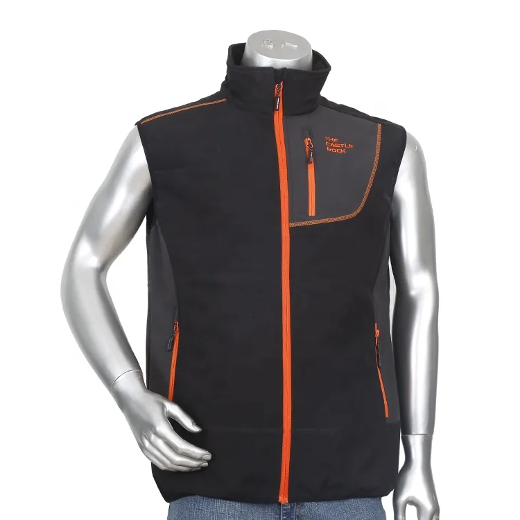 
2019 spring 96% polyester 4% spandex softshell vest for men 