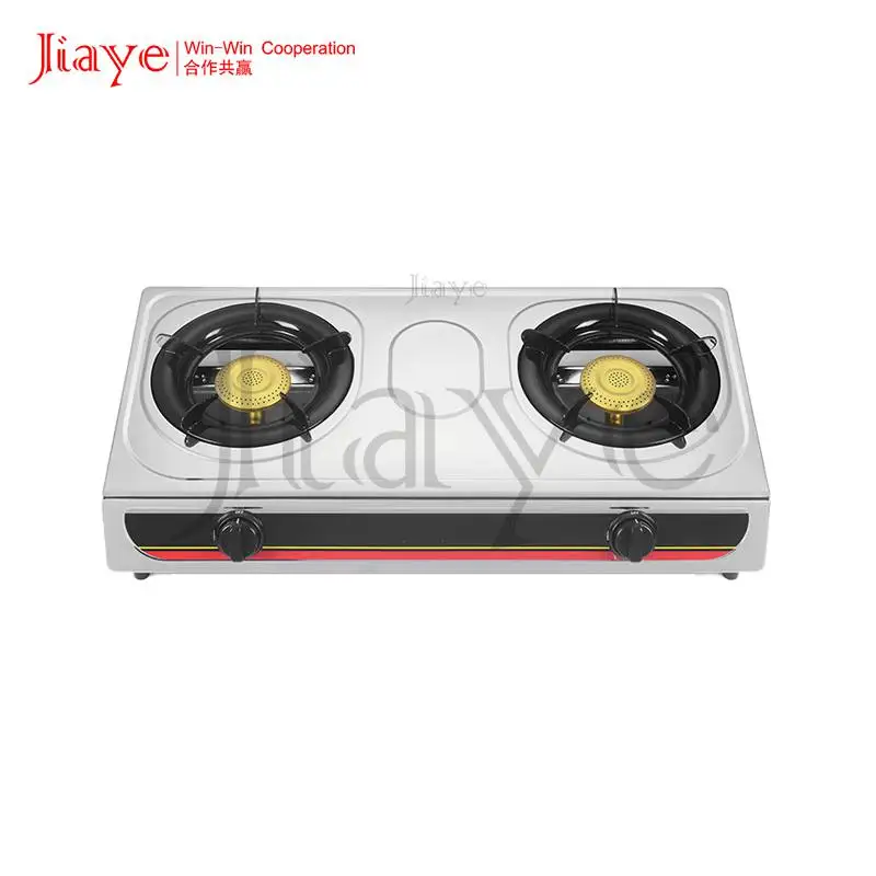 Jiaye High Quality Kitchen Appliances Double Burner Gas Stove Table Gas Cooker Household Desktop Gas Cooktops