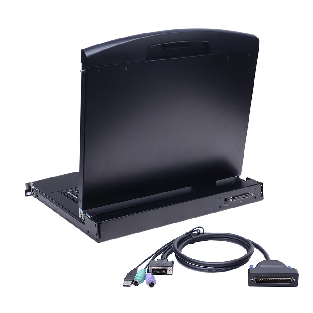 Metal Case 1920*1200@60Hz Singlerial 17 Inch DVI Interface LCD KVM Console Switch
