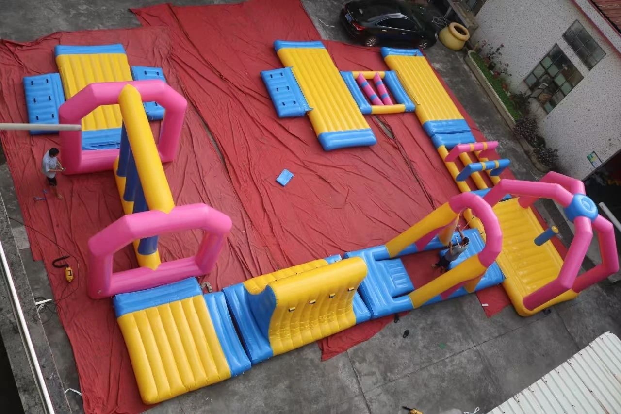 2025 WINSUN Factory wholesale summer inflatable water park equipment inflatable float challenge 5k obstacle course for park