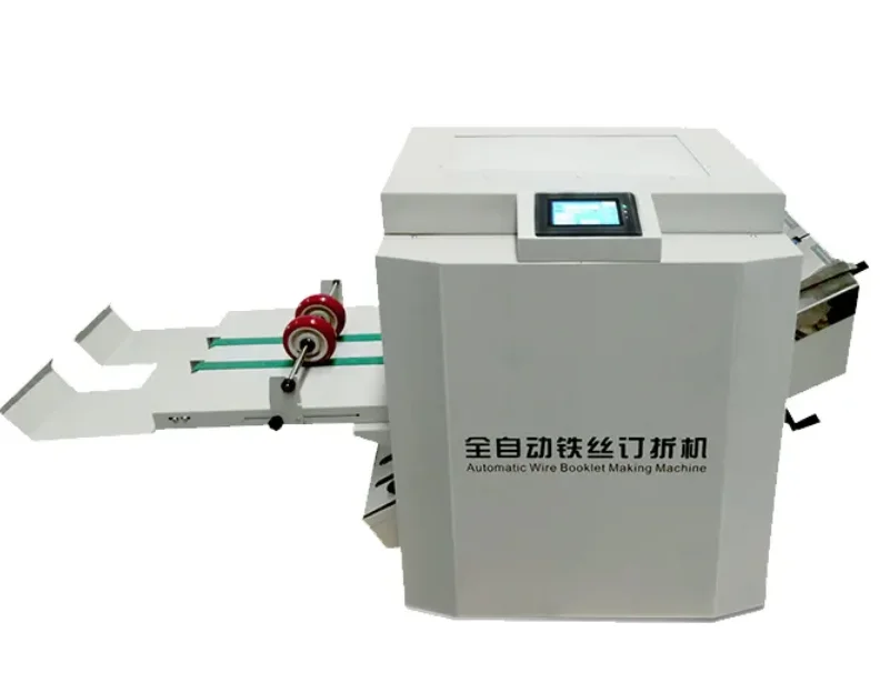 Computerized Booklet Maker Paper Folding Binding Machine Saddle Flat Stitch Binding Machine