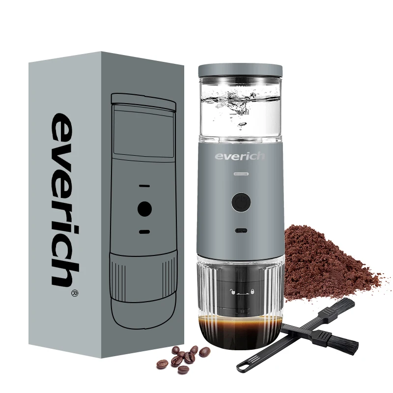 Popular Design Portable Coffee Grinder With Drip Coffee Function Easy To Use Black Coffee Maker