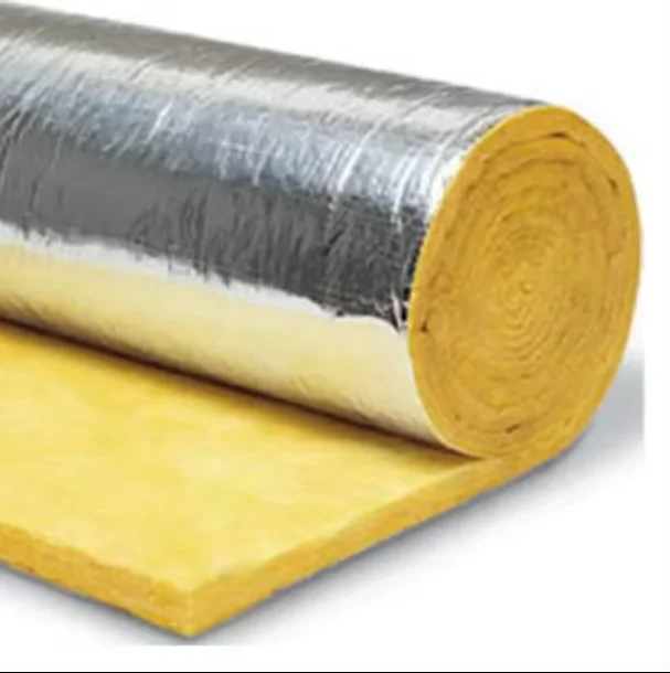 HVAC system fiberglass rigid blanket 32kg/m3 25mm acoustic thermal insulation sound absorbing glass wool duct wrap