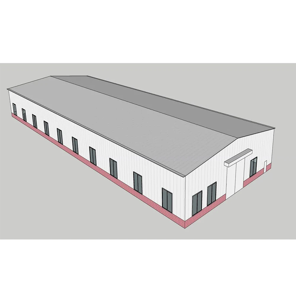 Prefabricated Steel Structure Warehouse with Rock Wool Insulation Wall and Roof Sandwich Panel