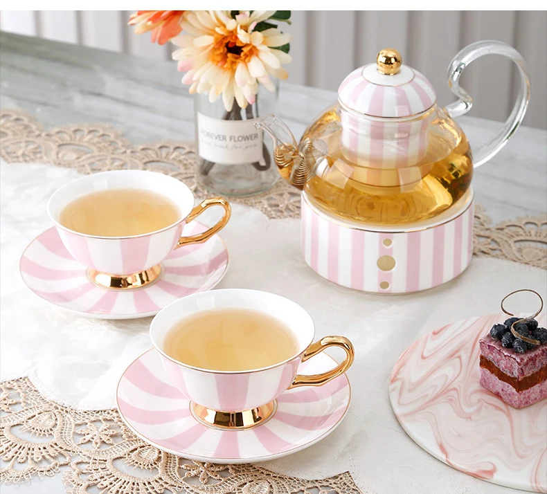 Заводской изготовленный на заказ костяной фарфор кофейная чашка и блюдце набор чайник керамический цветок чайные чашки послеобеденный чай Подарочная коробка