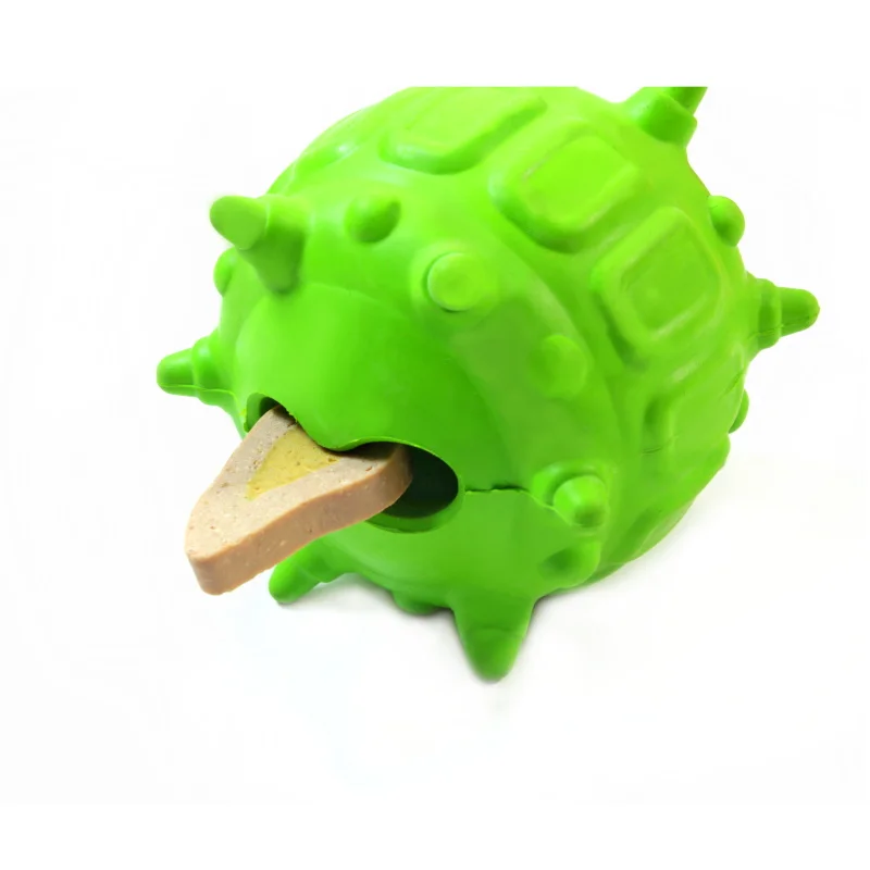 499 MOQ Customizable Color Rubber Pet Chew Toy Treat ball Wholesale Manufacturer Rubber dog food dispenser durable for chewing